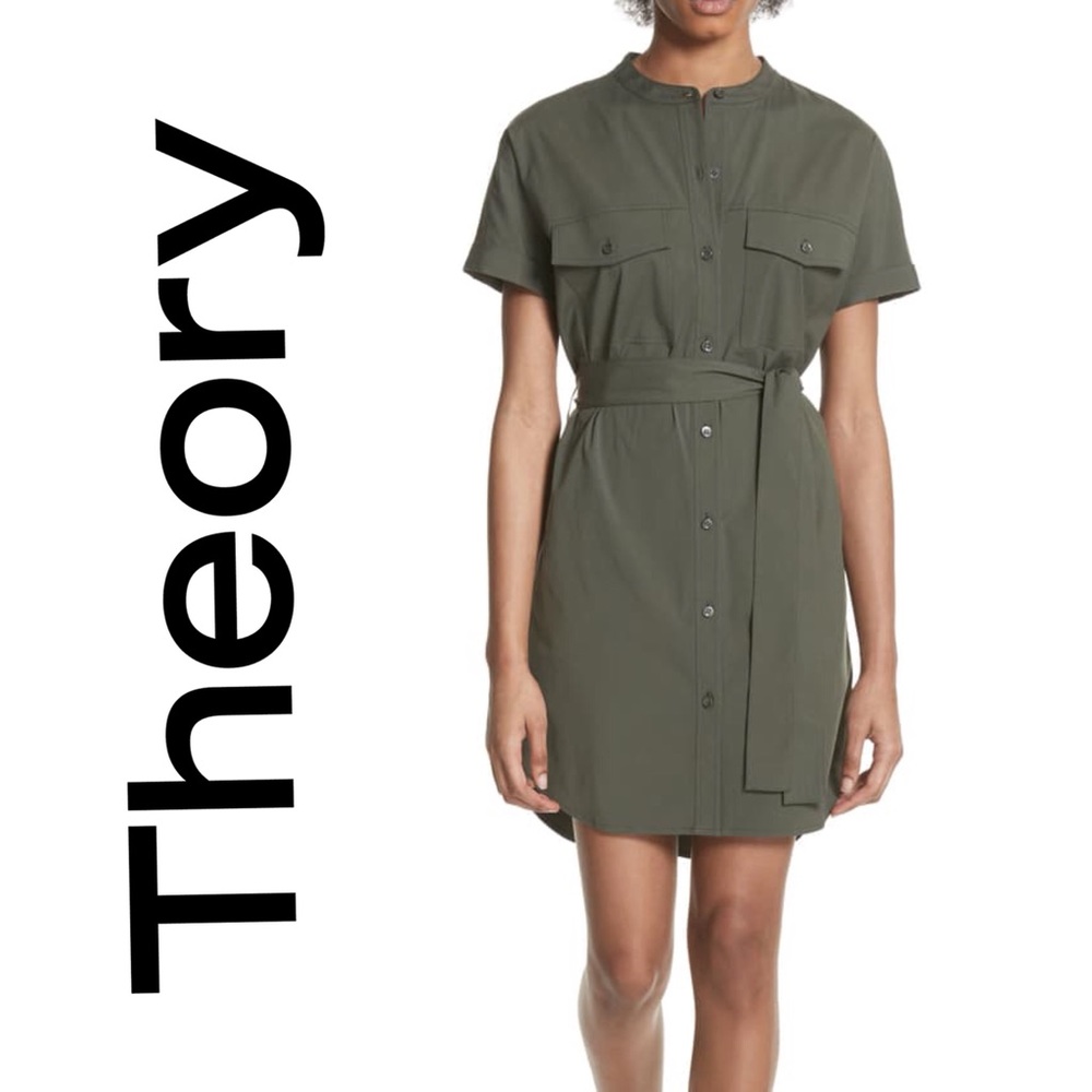 Theory Stretch Cotton Cargo Dress